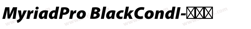 MyriadPro BlackCondI字体转换